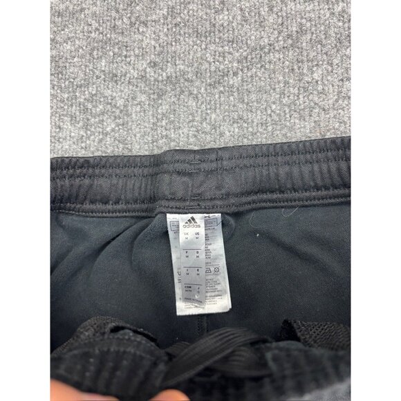 Adidas Track Pants Men's Medium Black Drawstring Pockets Embroidered Logo Jogger - Picture 3 of 10